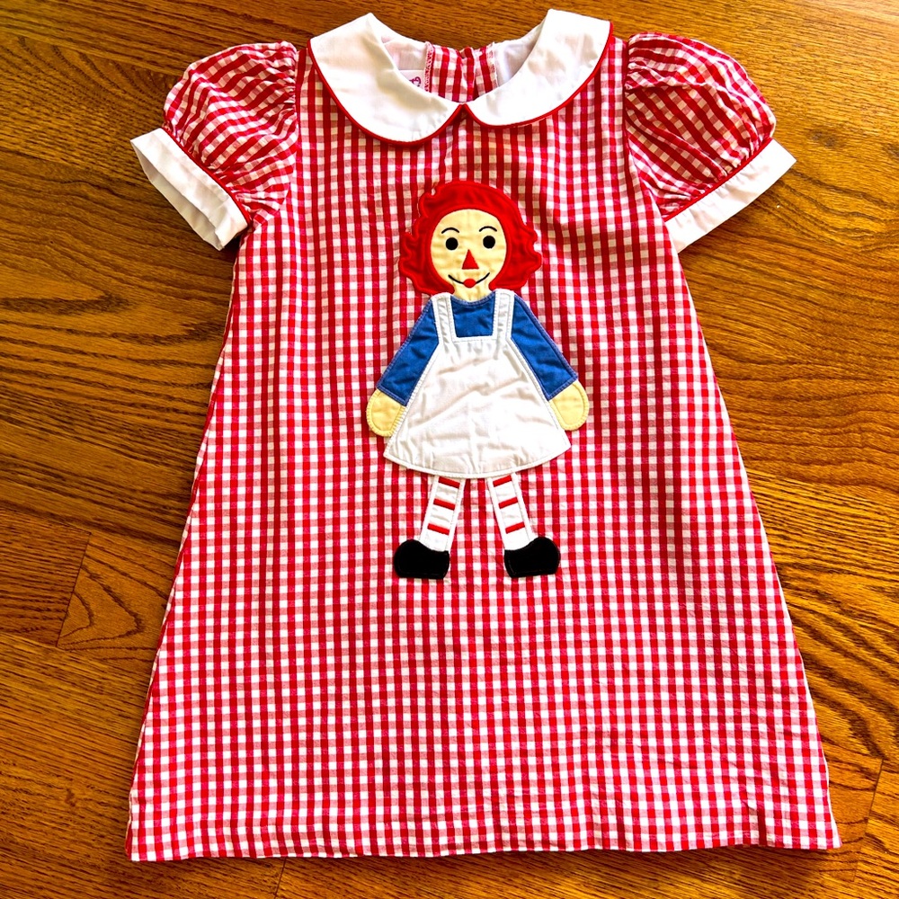 EUC Posh Pickle size 5t, adorable Raggedy Ann smock style dress